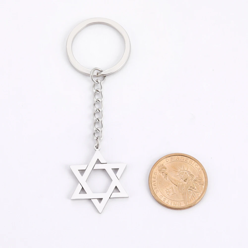 My Shape Звезда Давида брелок с кулоном для мужчин и женщин серебристый из