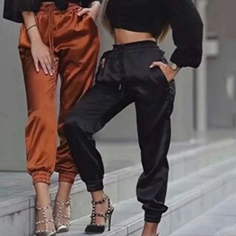 Loose Harem Pants For Women 2021 Spring Autumn Clothing Elastic Waist Trousers With Pocket Casual Ladies Pants Long Bottom