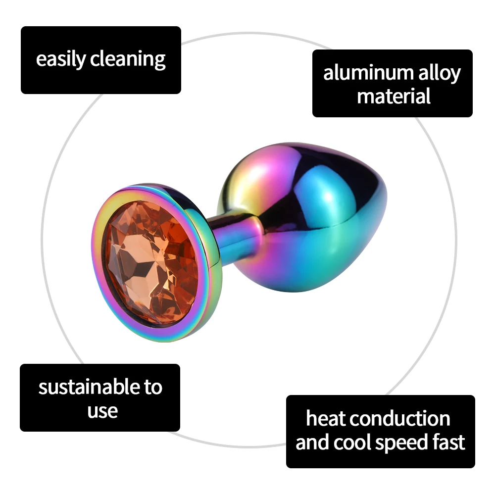 Новинка набор анальных пробок Радужная гладкая поверхность Анальная пробка для