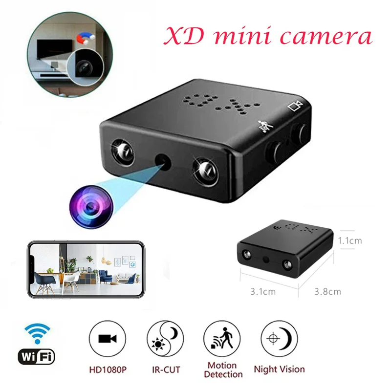 

Mini Camera 1080P Security Micro Camera Night Vision with Motion Detection Voice Recording Video Surveillance Wifi Camera