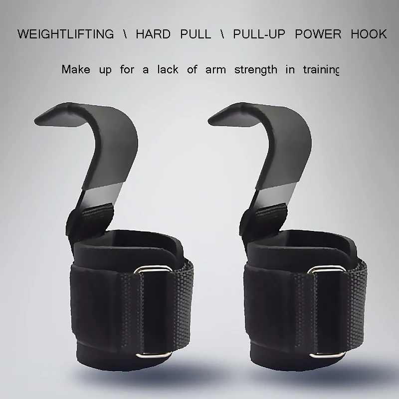 

Weight Lifting Grip Hook Lifting-Hook Hand-Bar Fitness Wrist Strap Heavy Duty Pull-up Power Lifting Grip