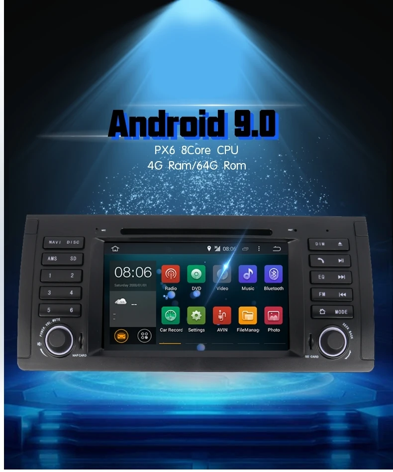 Android 9 0 4G Ram 64G Rom автомобильный dvd-плеер автомобили мультимедийный плеер для BMW