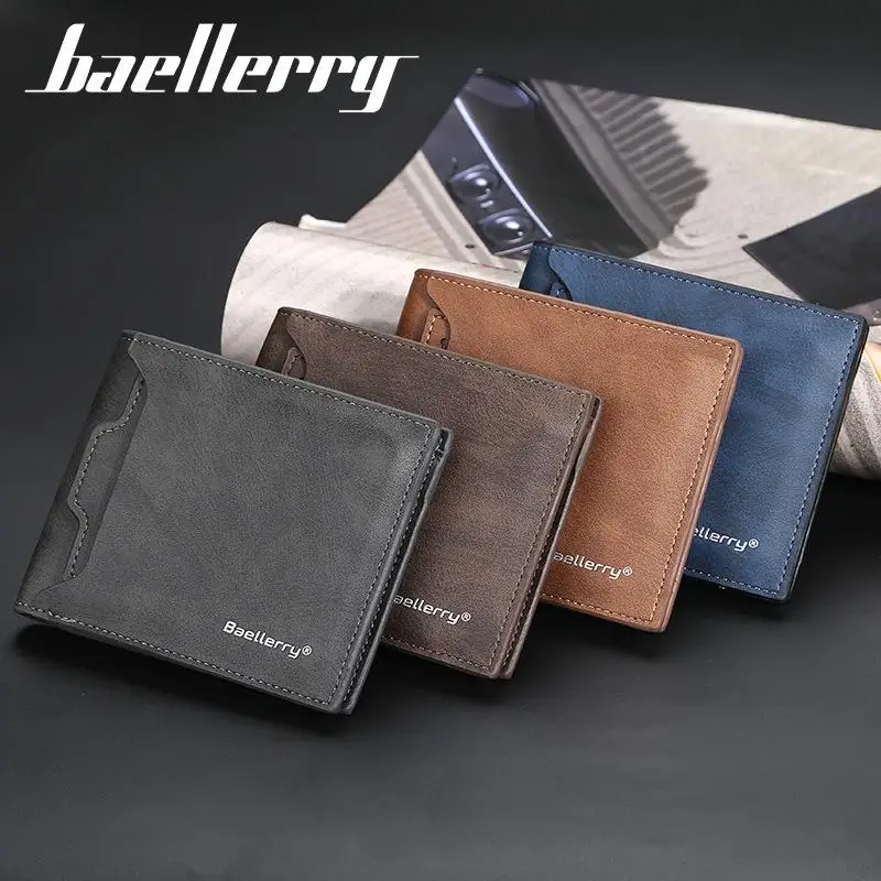 

2021 Customized Men Wallets Free Name Engraving Card Slots High Quality Male Purse New PU Leather Coin Holder Men Wallets