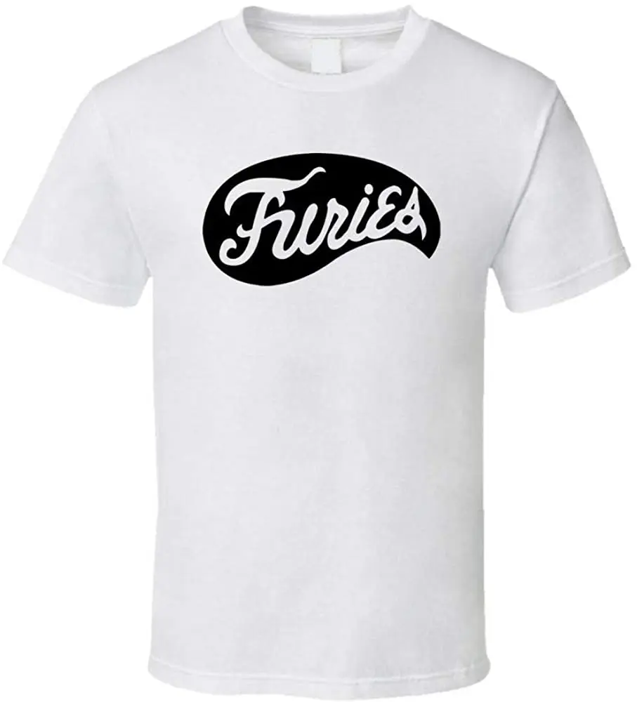

New Baseball Furies Logo Shirt Black White Tshirt Men's Harajuku T-Shirts Summer 2020 Pure Cotton Breathable Crew Neck Tee