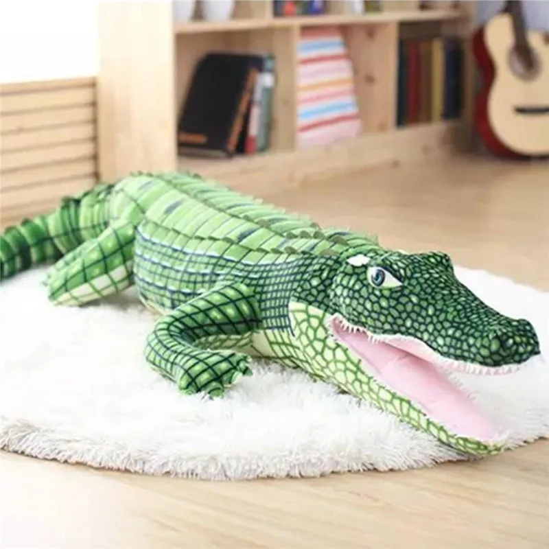 Мягкие животные настоящая жизнь Аллигатор плюшевая игрушка имитация крокодила
