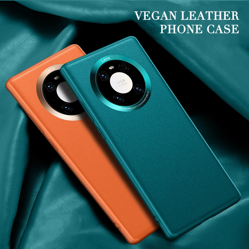 

Vegan Leather Case for Huawei Mate 40 Pro Case Cover Soft Silicone Frame Lens Protection Cover for Huawei Mate 40 Pro 5G