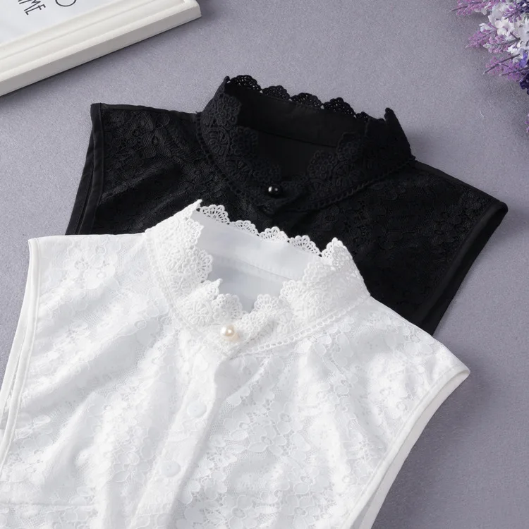 

Women Fake Collar Blouse Cute Detachable Shirt Collar False Collar Lapel Blouse Women Neckwear Half Shirt Decorative Nep Kraagie