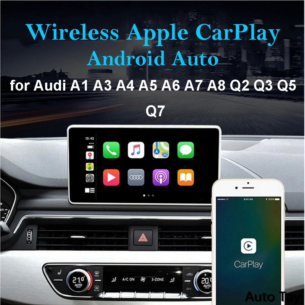 2020 беспроводной Apple CarPlay для Audi A3 A4 A5 A6 A7 A8 Q2 Q3 Q5 Q7 MMI Car Play Android Автомобильная