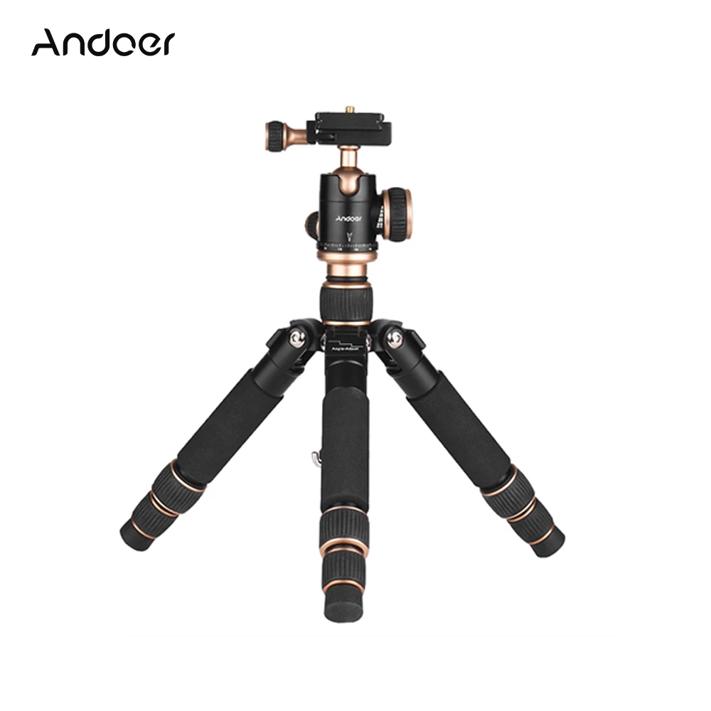 

Портативный мини-штатив Andoer, 53 см/21 дюйм, с шаровой головкой и быстроразъемной пластиной для зеркальных камер Canon, Nikon, Sony, A7, смартфонов DV