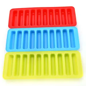 Reusable Cylinder 10 Silicone Ice Cube Tray Mold Freeze Ice Mould For Water Bottle Pudding Jelly Cho in USA (United States)