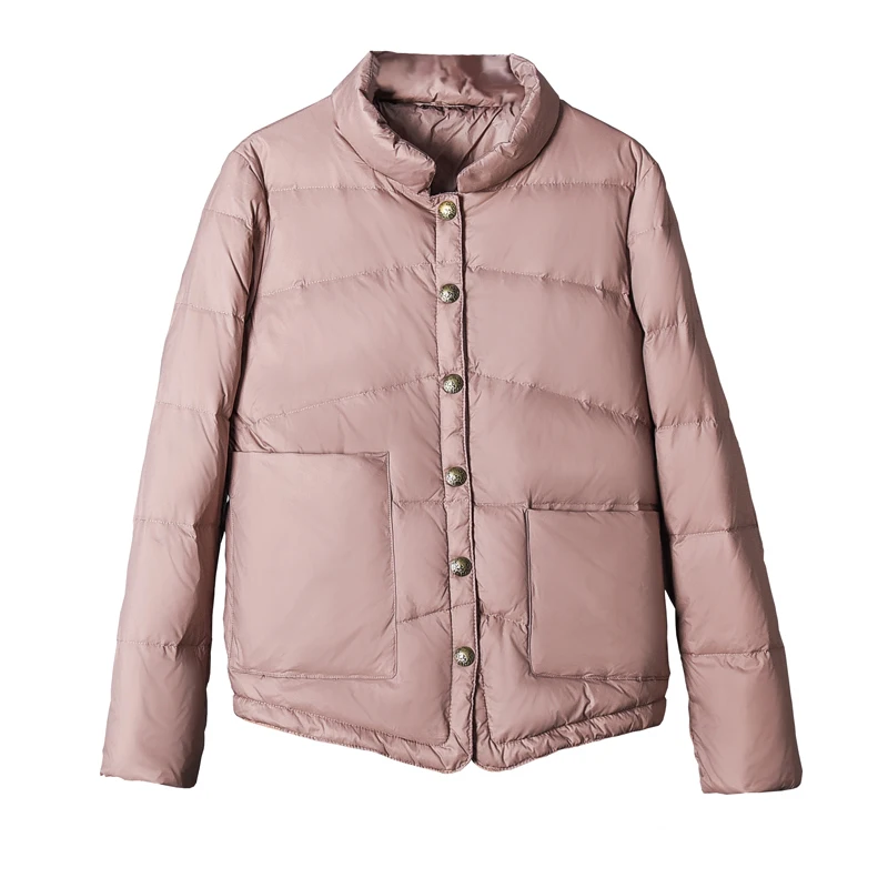 

Oneyisha New Autumn Vintage Down Parkas Short 90% White Duck Female Down Outerwear Slim Casual Loose Winter Jacket For Women