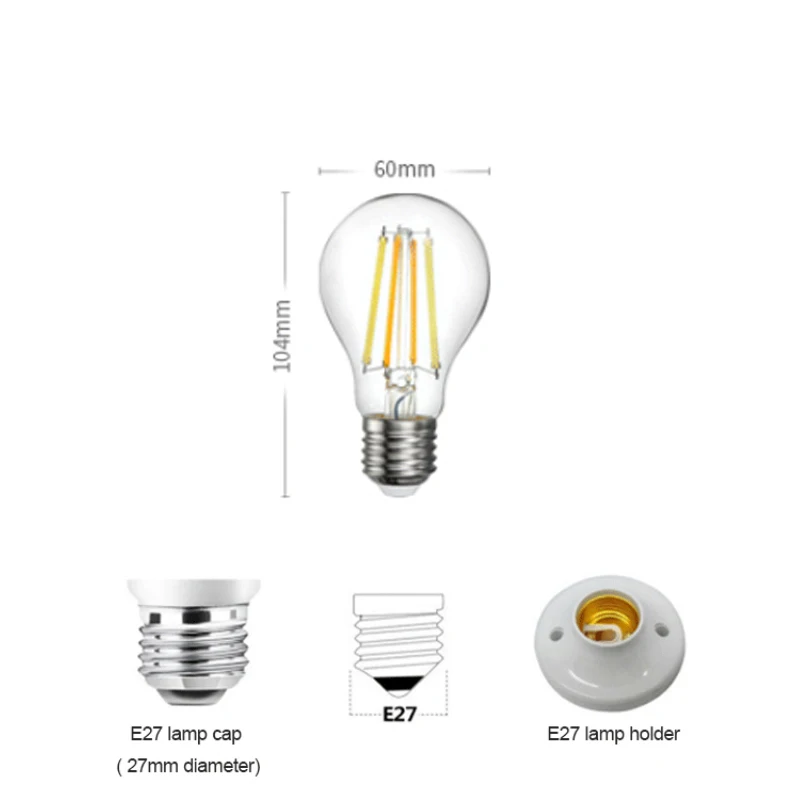 

220V WiFi Smart Filament Bulb EWeLink APP Remote Control Timing 2700-6500K For Alexa Google Home Voice Control Custom Scene