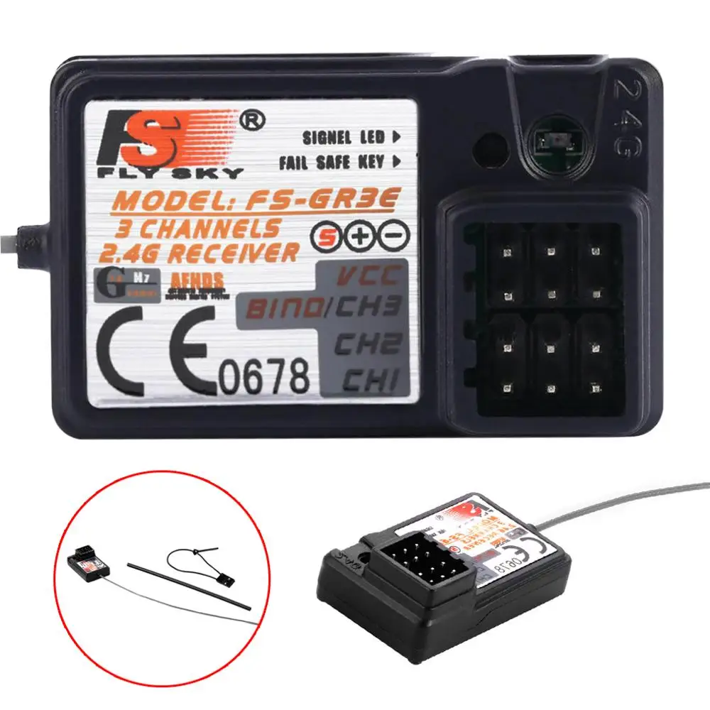 Приемник Flysky FS-GR3C 3CH 2 4 Ghz ДЛЯ FS GT2 GT2B GT3 GT3B GT3C T6 CT6B TH9X RC Car Boat Transmitter 20 | Дом и сад