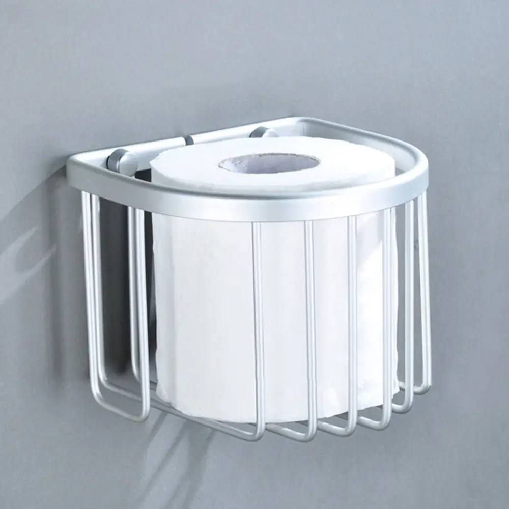 

Bathroom Toilet Roll Paper Rack Shampoo Holder Hollow Out Towel Storage Wall Hanging Basket for Hotel Home Paper Holders