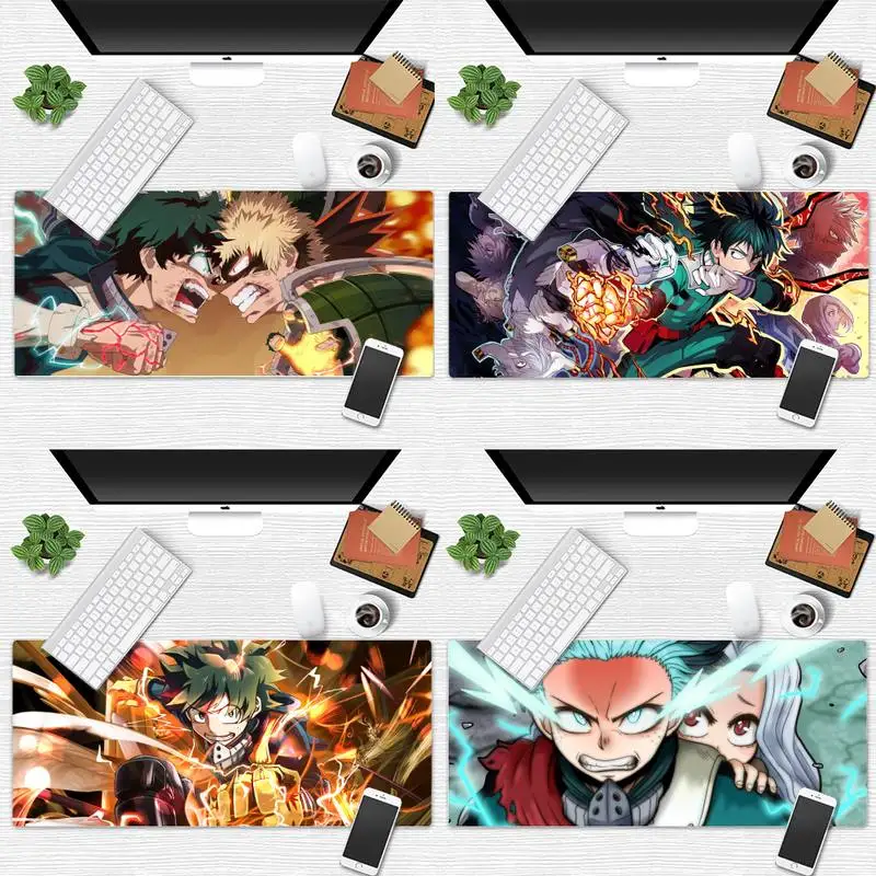 

MY Hero Academia anime Natural Rubber Gaming mousepad Desk Mat Desk Gamer Office Large Mouse pad mats Non-slip Laptop Cushion