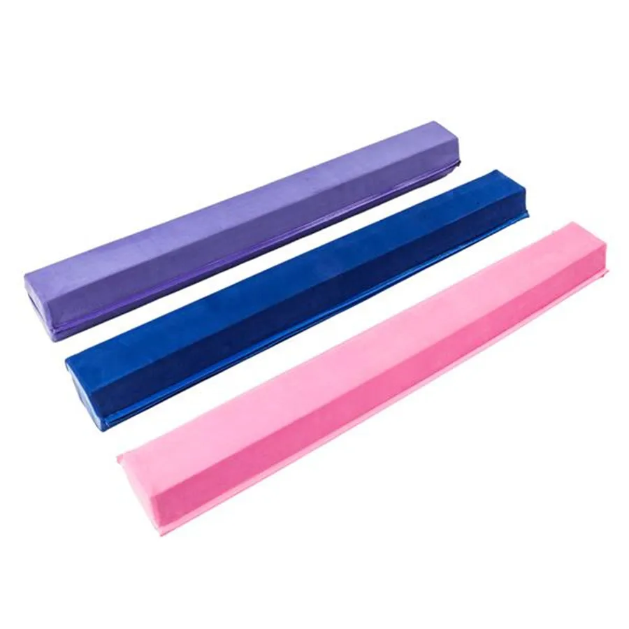 

(Ship From US) 8 Feet Young Gymnasts Cheerleaders Training Folding Balance Beam Blue/Pink/Purple Plain Flannelette Drop Shipping