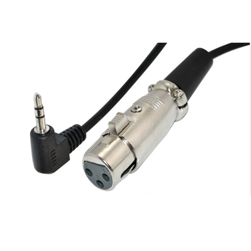 Новый 2XLR 3-контактный разъем для правого угла 1/8 XLR3F 90 градусов 3,5 мм звук TRS для камеры DV/микрофона/усилителя/микрофона