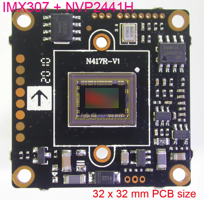 32x32 мм Φ/CVBS 1/2.8 &quotSony STARVIS IMX307 CMOS + NVP2441 CCTV camera module PCB board UTC support (UTC) | Безопасность и