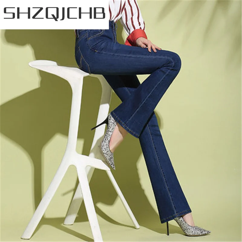 

SHZQ 2021 Autumn High Waist Jeans Boyfriends Women Plus Size Jean Pants Female Streetwear Elegant Casual Denim Trousers LWL491
