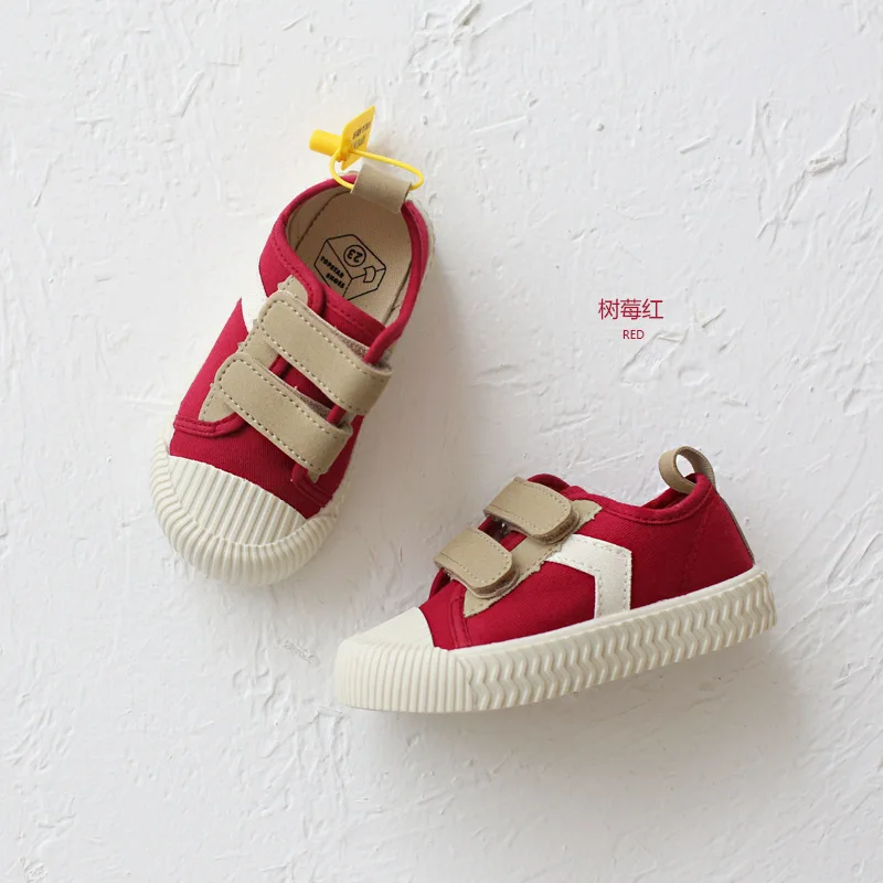 shoes Весенняя детская парусиновая обувь с высоким берцем, радужные повседневные кроссовки с пряжкой для мальчиков и девочек, студенческие мягкие детские спортивные кроссовки для бега - Цвет: shoes