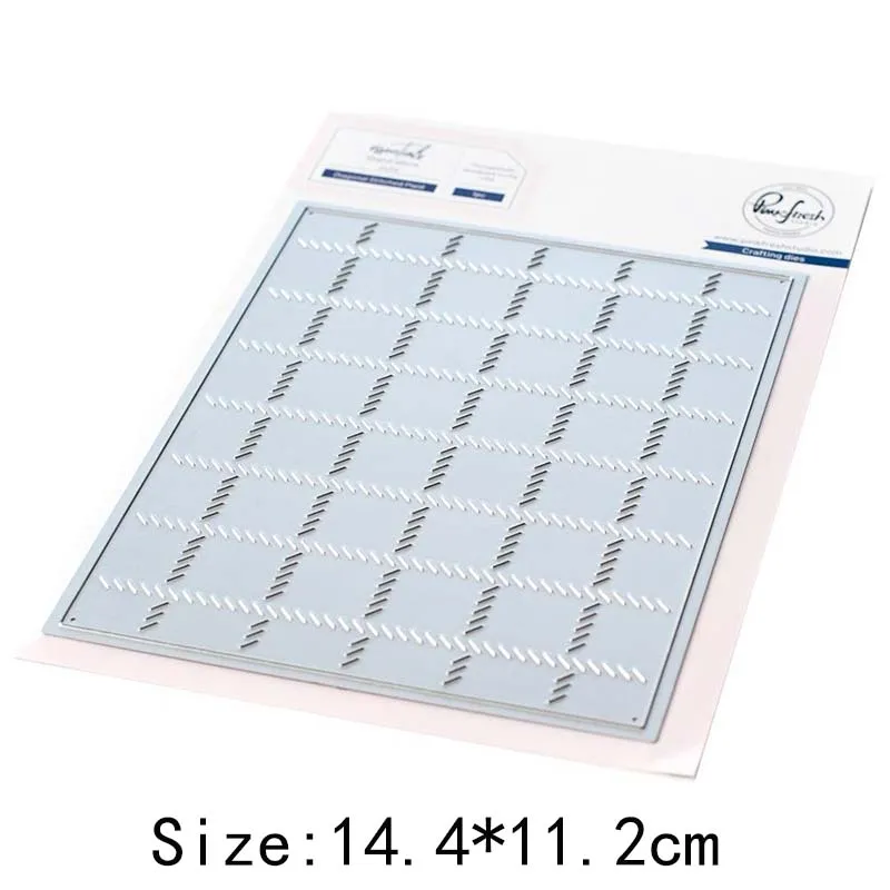 

Metal Cutting Dies Rectangular checkered background card Scrapbooking Stencil Cut Die For DIY Card Crafts Handmade