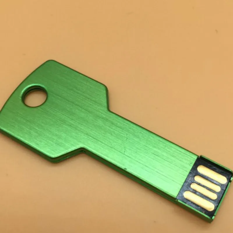 Металлический ключ USB флэш накопитель изготовленным на заказ логосом 64 ГБ 32