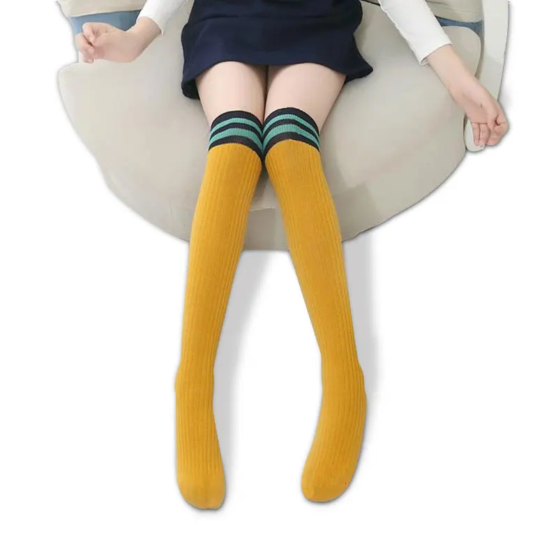 

Kids Over The Knee Thigh Socks Warm Girls' Boys Stripe Sports Style Knee Socks Cotton Spring Summer Football Socks