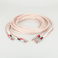 pair 12tc hifi speaker cable high quality pure occ speaker wire with bfa banana jack