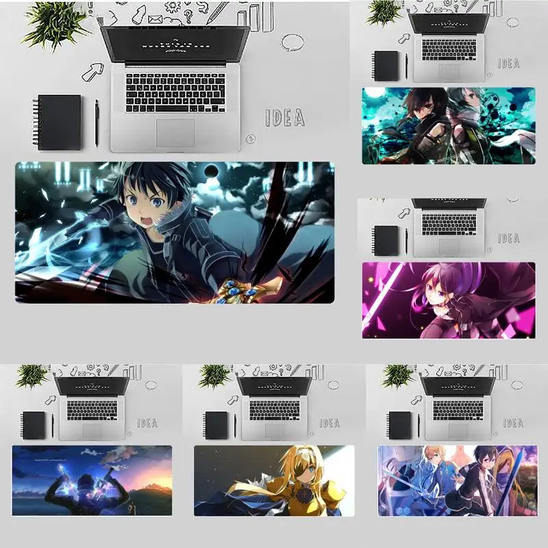 

Прочный Настольный резиновый коврик для мыши Sword Art Online, размеры X XL XXL, Нескользящая подушка толщиной 2 мм, похожий на LE