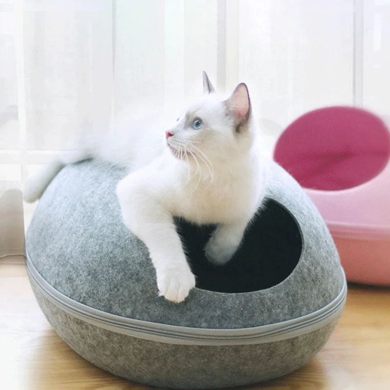 

Cat accessories for pets basket deep sleeping comfort bed products radiator Felted kittens beds cave house basket hammock tent