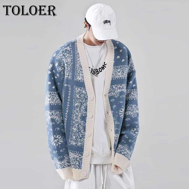 

Новинка 2022, мужские свитера, осенне-зимняя теплая кашемировая ткань, мужская повседневная трикотажная одежда, свитер, пальто, модная мужска...