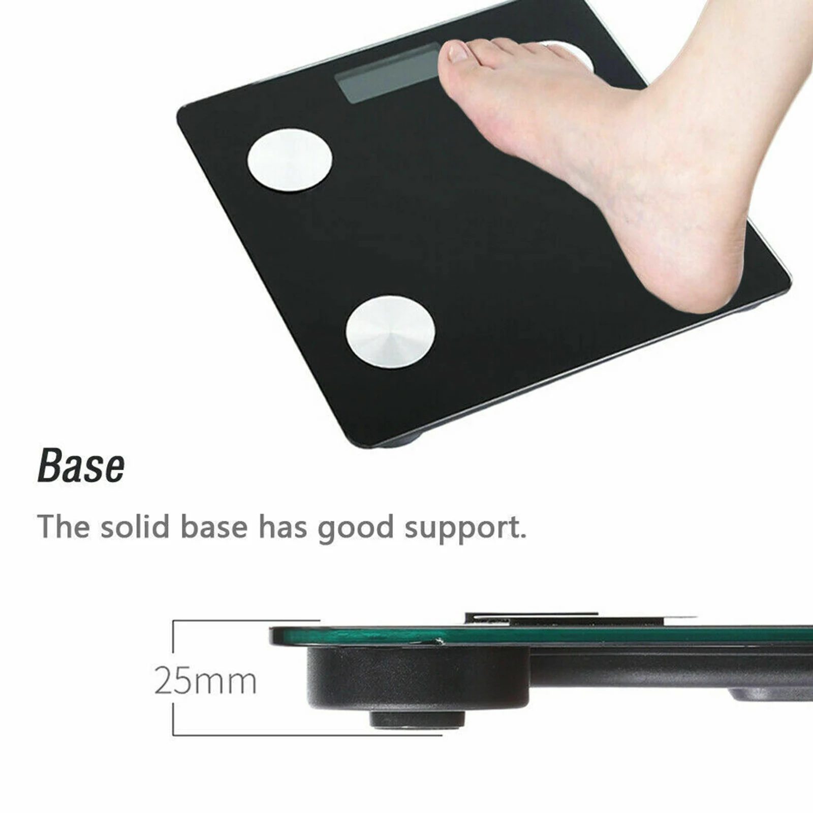 

Smart Digital Scale Body Fat BMI Measurement BT APP Weighing Scale Compatible With Google Fit, Apple Health And Fitbit App