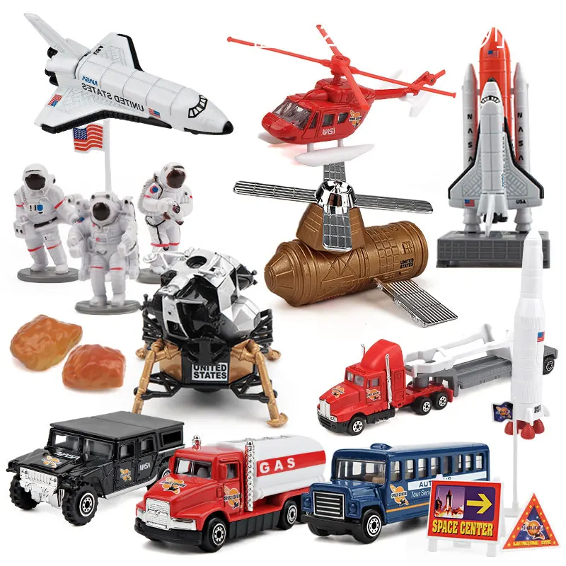 22 шт. набор астронавт космический челнок модель корабль сплав автомобиль