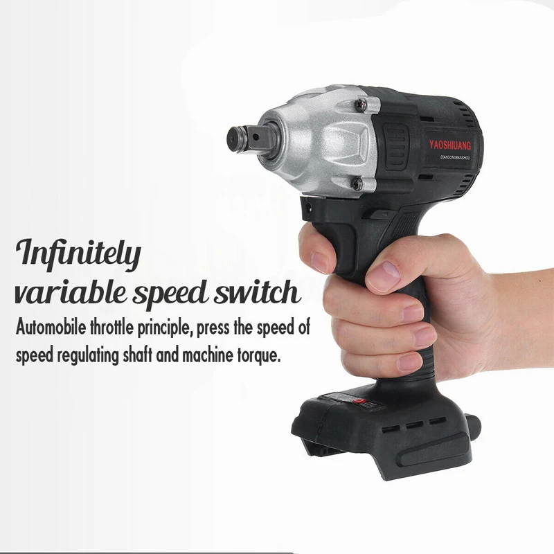 Dreamestone 128VF Электрический ударный бесщеточный ключ для батареи Makita Беспроводная