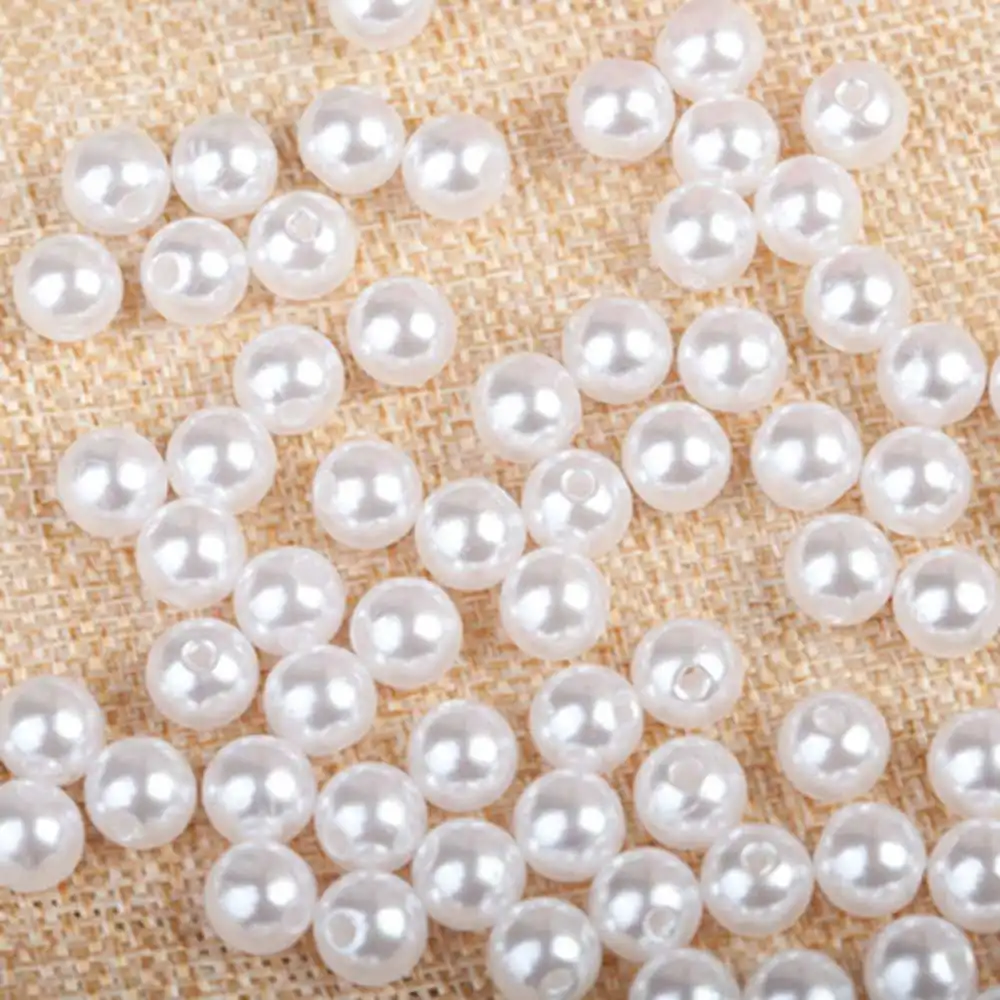 1200 шт разного размера искусственный жемчуг Круглые бусины чистый белый Dia