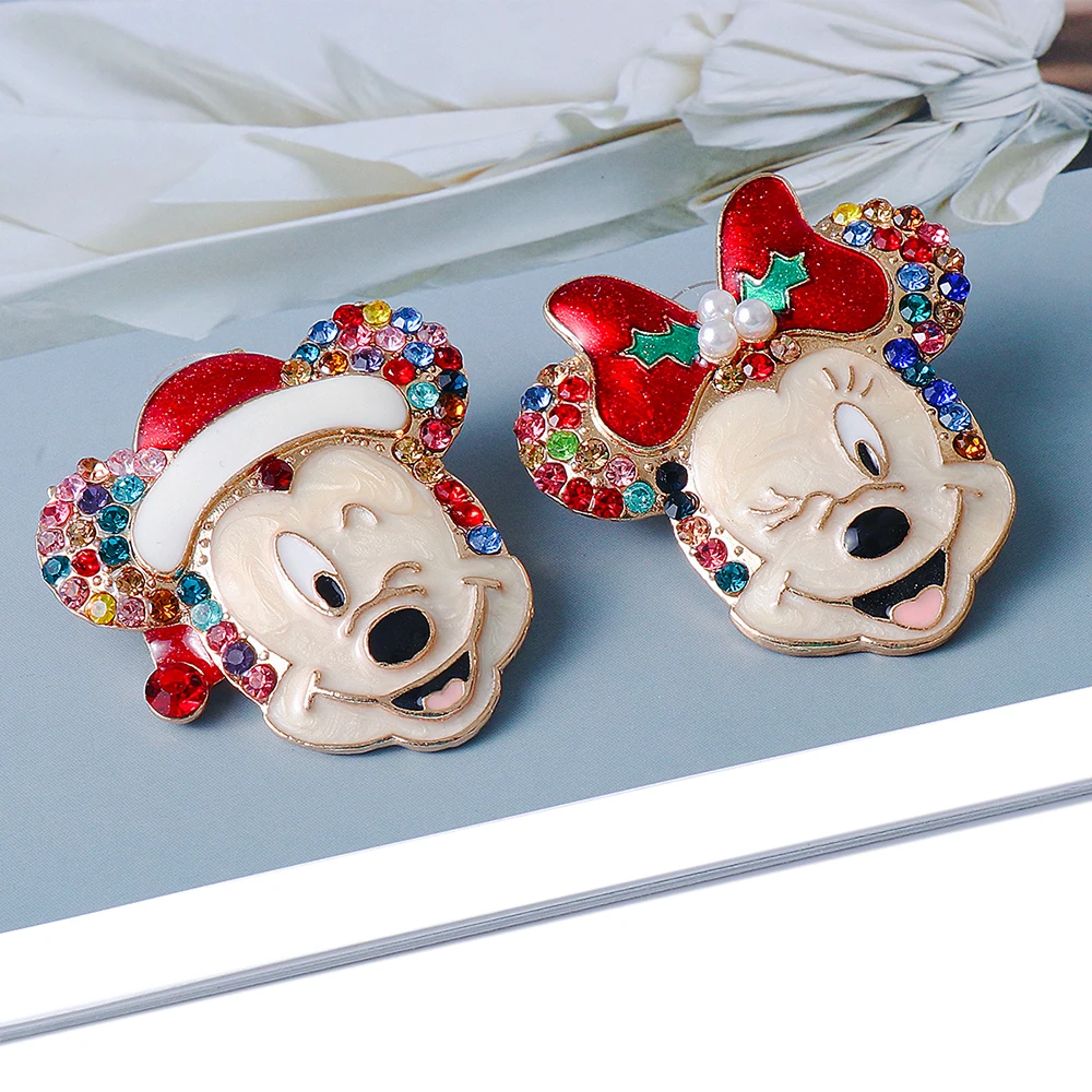 

New Anime Red Multi Earrings Well-known Anime Cartoon Character Earrings Rhinestone Eardrop Jewelry Accessories for Women