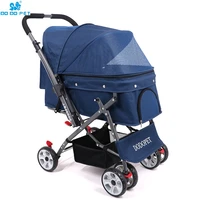 luxury pet cat stroller baby stroller newborn foldable 4 wheels shock absorption stroller dog transporter carrier 25kg