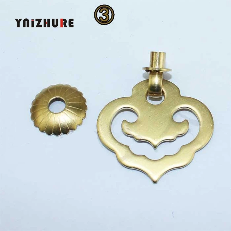 Античный замок чистой меди Медь с круглой ручкой из нержавеющей стали