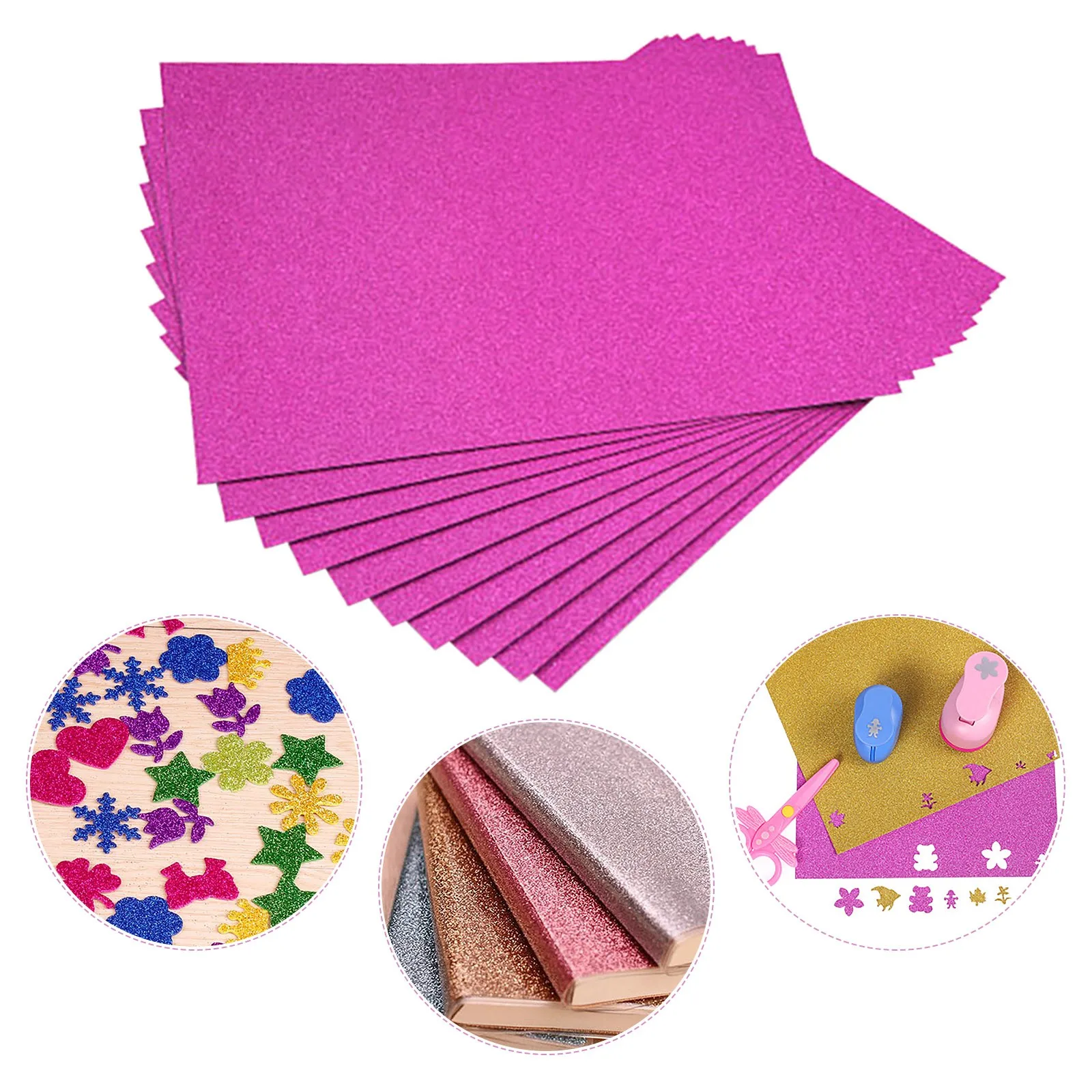 

Pupple Glitter Cardstock Flash Card Paper Flash Shiny Craft Paper Advanced A4 Flash Paper Flash Shiny Craft Paper No Adhesive