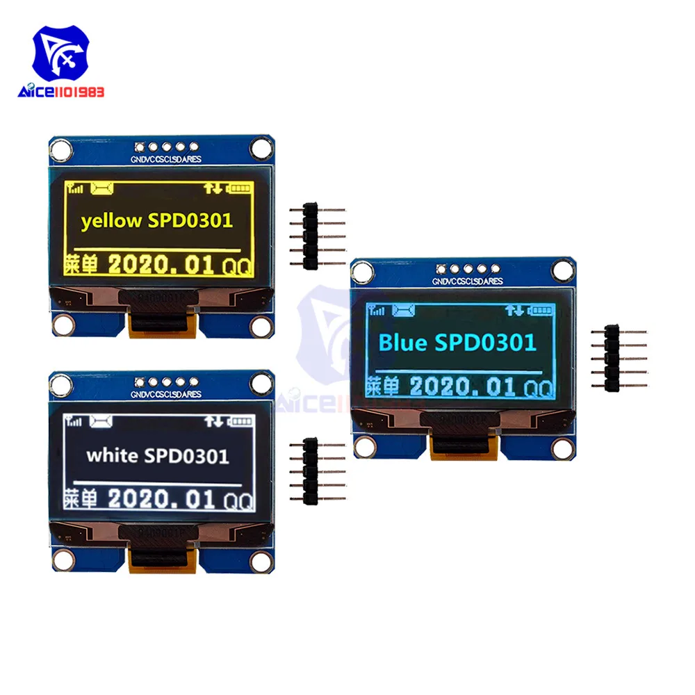 Модуль ЖК-дисплея diymore 1 54 &quot128X64 OLED SPD0301 5PIN SPI IIC I2C интерфейс 12864 для Arduino R3 MEGA2560 AVR STM32