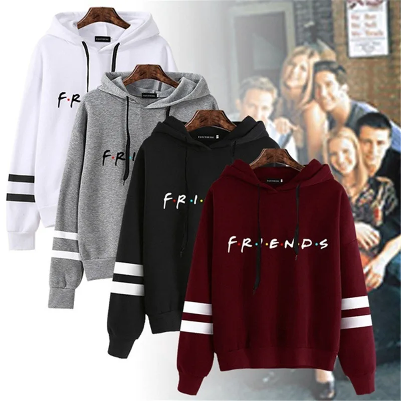 

Yvlvol Women Friends Hoodies Harajuku Warm Thicken Pullovers Hip Hop Loose Solid Female Sweatshirts for women plus size