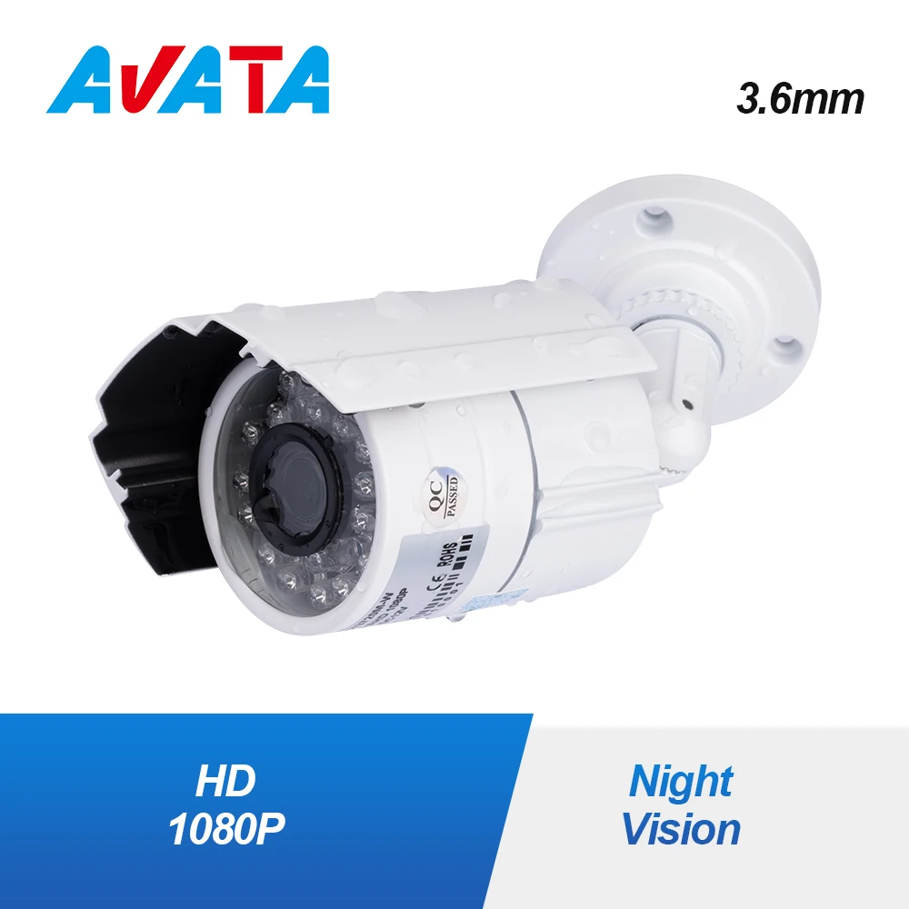 Камера видеонаблюдения AVATA 1080P 2 МП HD IP67