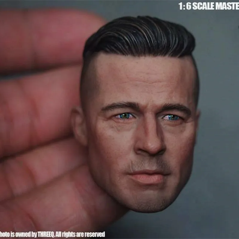 THREEQ MG002 масштаб 1/6 солдат Брэд Питт голова Лепка модель скульптура резьба
