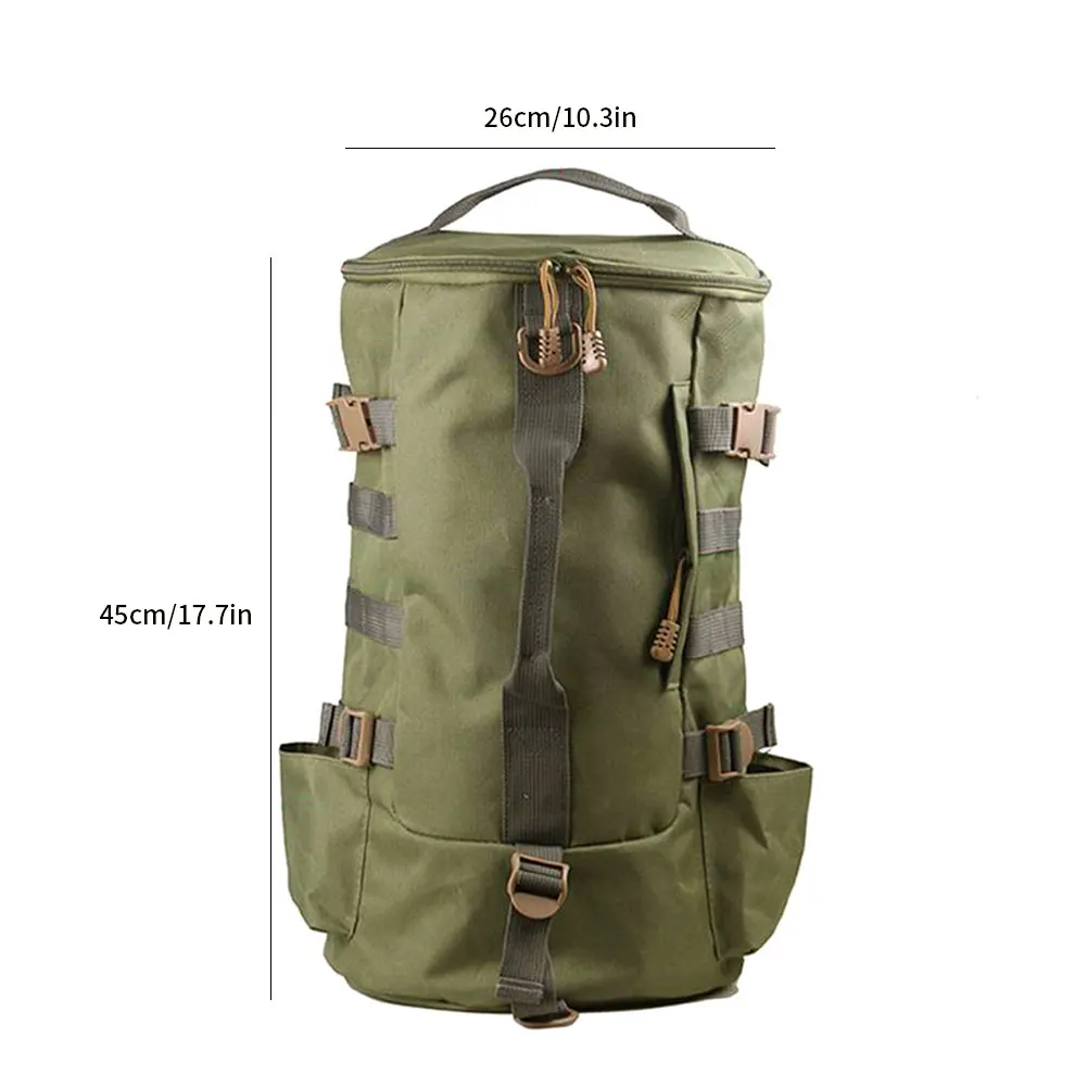 

2021Fishing Backpack Male Outdoor Sports Breathable Wear-resistant Waterproof Fishing Backpack Simple Travel Backpack Army Green