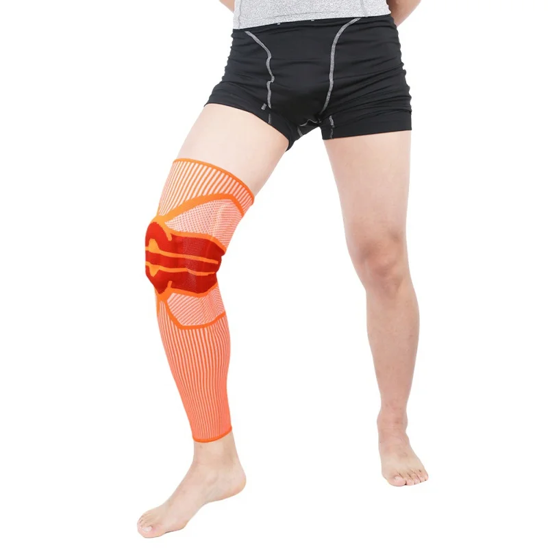 

Breathable Silicone 1 Pair Lengthen Thick Spring Knee Pad Durable Non-Slip Collision Avoidance Knee Brace For Sports