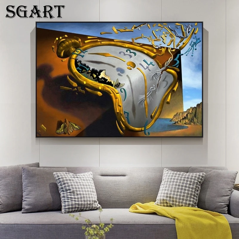 

Salvador Dali Memory Clocks Famous Canvas Painting Abstract Posters And Prints Wall Art Pictures For Living Room Home Decor