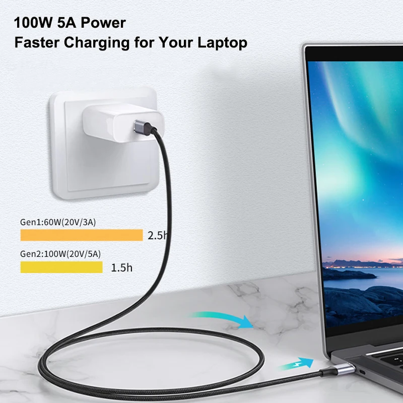 кабель usb type c 5 а 4k 60 гц usb 31 gen 2 10 гбитс каб