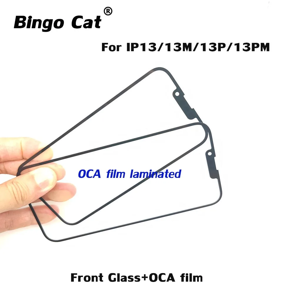 

1:1 Similar Original Front Outer Glass +OCA Glue Film For iPhone 13 13mini 13 pro max Touch Screen Outer Cracked Glass Repair