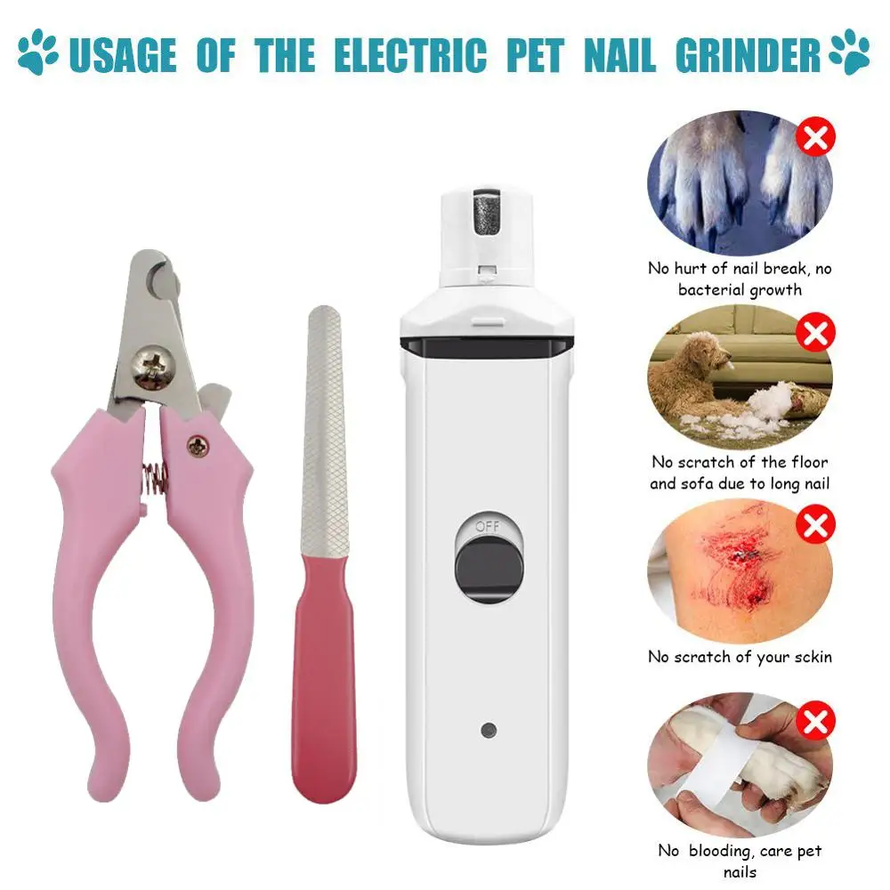 Птица ногтя дробилка электрическая Кошка Собака ногтей Уход за лошадьми файл