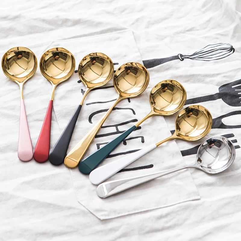 

2020 new Creative 304 Stainless Spoon Silverware Kitchen Home Dessert Spoon